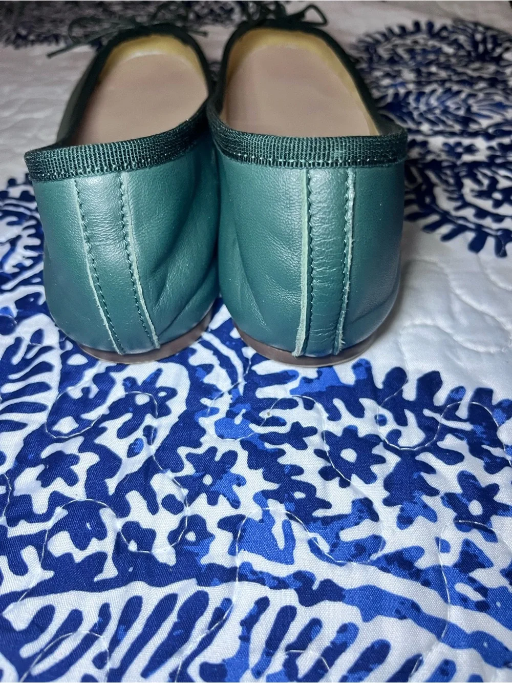 BallereTTe Rome Colonna ballet flats in bottle green leather
